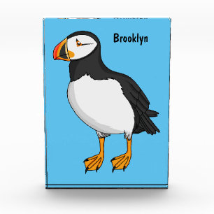 Atlantic puffin illustration photo block