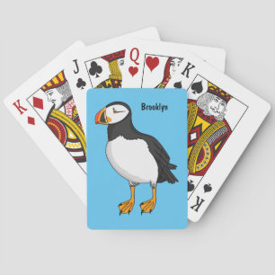 Atlantic puffin illustration  playing cards