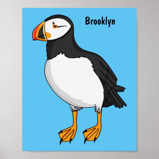 Atlantic puffin illustration  poster (Front)
