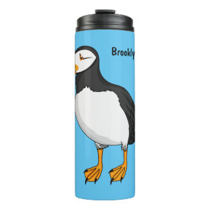 Atlantic puffin illustration thermal tumbler