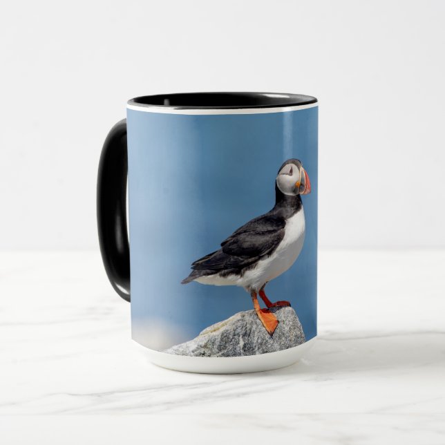 Atlantic Puffin in Machias, Maine Mug (Front Left)