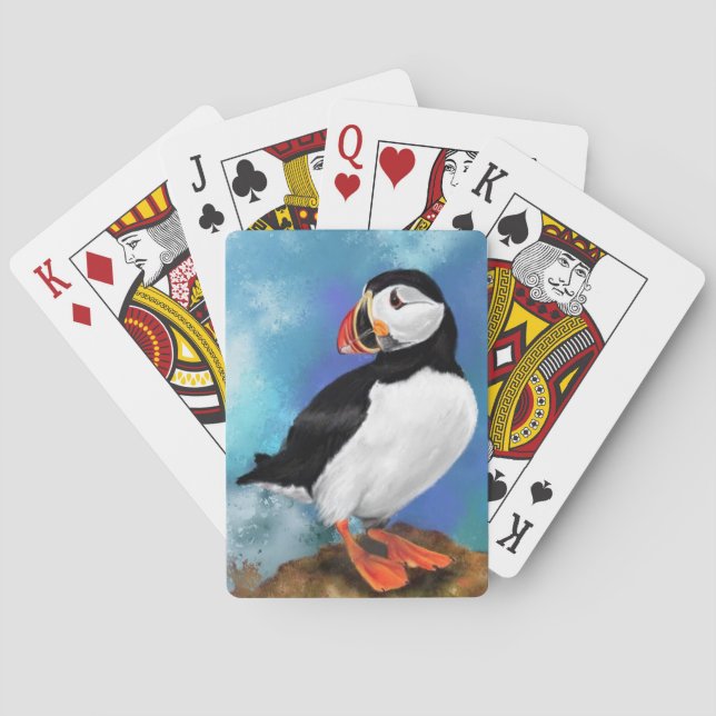 Atlantic Puffin Poker Playing Cards (Back)