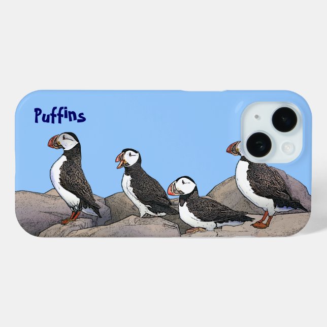 Atlantic Puffins Case-Mate iPhone Case (Back (Horizontal))