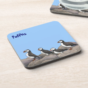 Atlantic Puffins Coaster