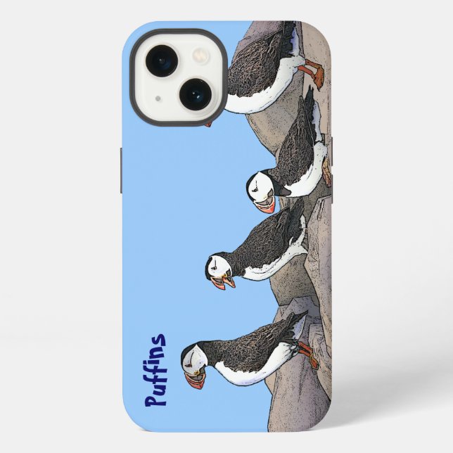 Atlantic Puffins iPhone Case (Back)