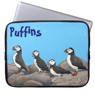 Atlantic Puffins Laptop Sleeve