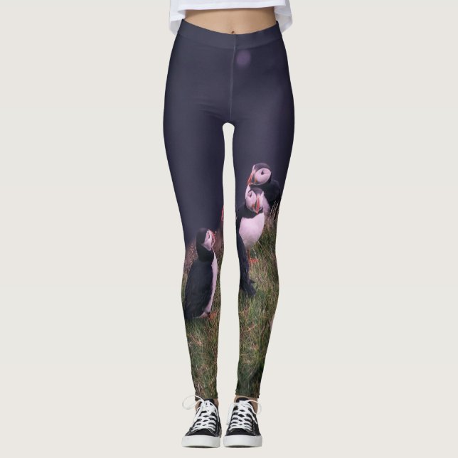 Atlantic Puffins Leggings (Front)