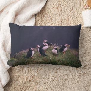 Atlantic Puffins Lumbar Cushion