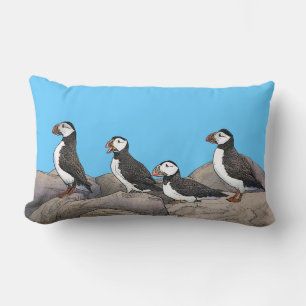 Atlantic Puffins Lumbar Cushion