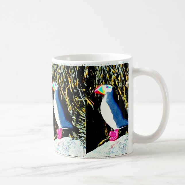 atlantic puffins mug (Right)