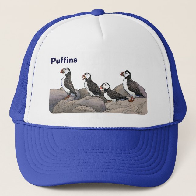 Atlantic Puffins Trucker Hat (Front)