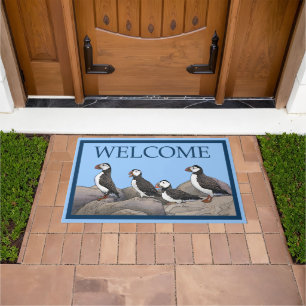 Atlantic Puffins - Welcome Doormat