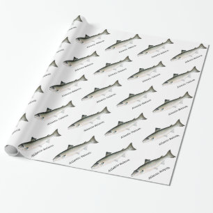 Atlantic Salmon Fishes Pattern Wrapping Paper