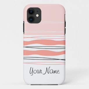 Atlantic Stripe Pink Name horizontal iPhone 5 case