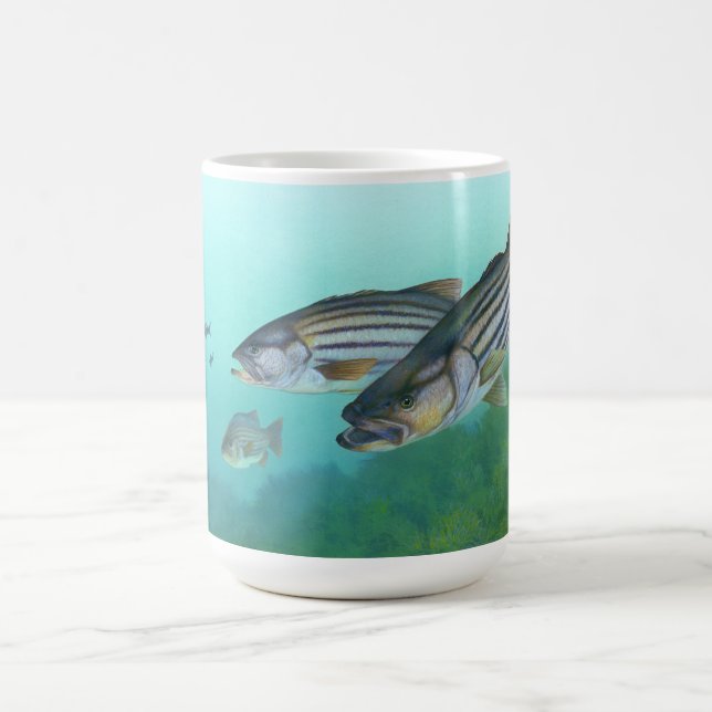 Atlantic Striped Bass Fish Morone Saxatilis Coffee Mug (Center)