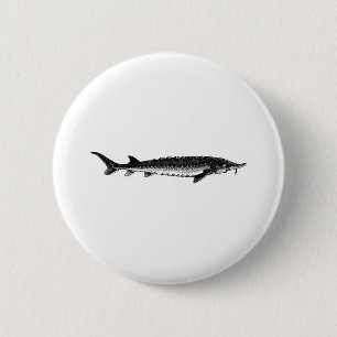 Atlantic Sturgeon 6 Cm Round Badge