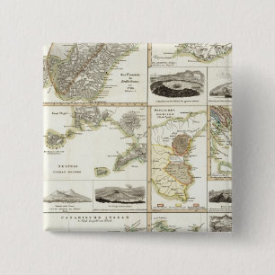 Atlantic Volcanic Activity 15 Cm Square Badge