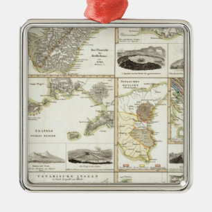Atlantic Volcanic Activity Metal Tree Decoration