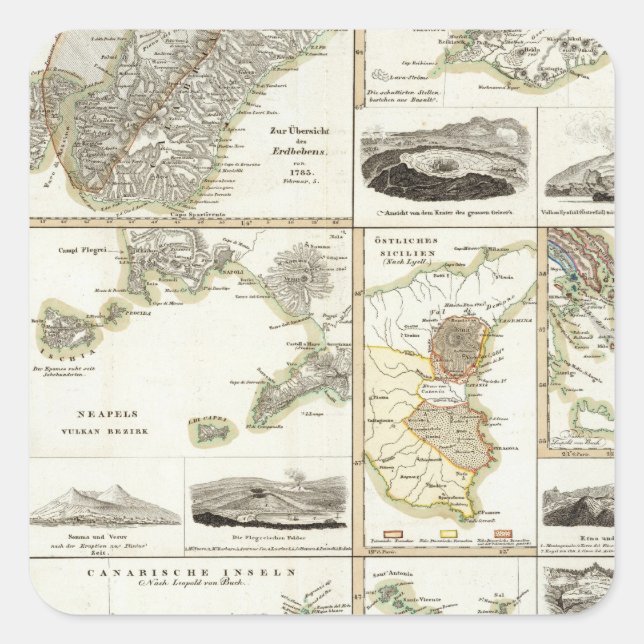 Atlantic Volcanic Activity Square Sticker (Front)