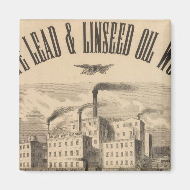 Atlantic White Lead and Linseed Oil Works Magnet (Front)
