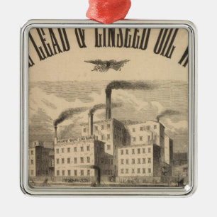 Atlantic White Lead and Linseed Oil Works Metal Ornament