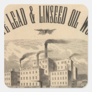 Atlantic White Lead and Linseed Oil Works Square Sticker