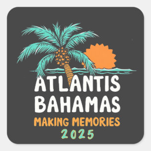 Atlantis Bahamas Making Memories 2025 Square Sticker