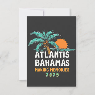 Atlantis Bahamas Making Memories 2025 Thank You Card