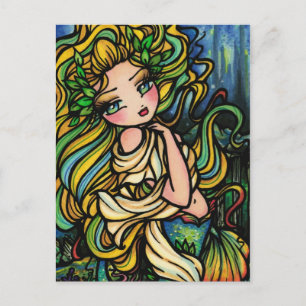 Atlantis City Mermaid Fantasy Art Girl Postcard