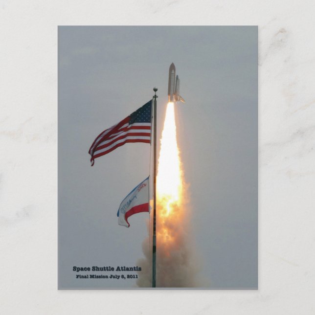 Atlantis Final Liftoff July 8, 2011 Postcard (Front)