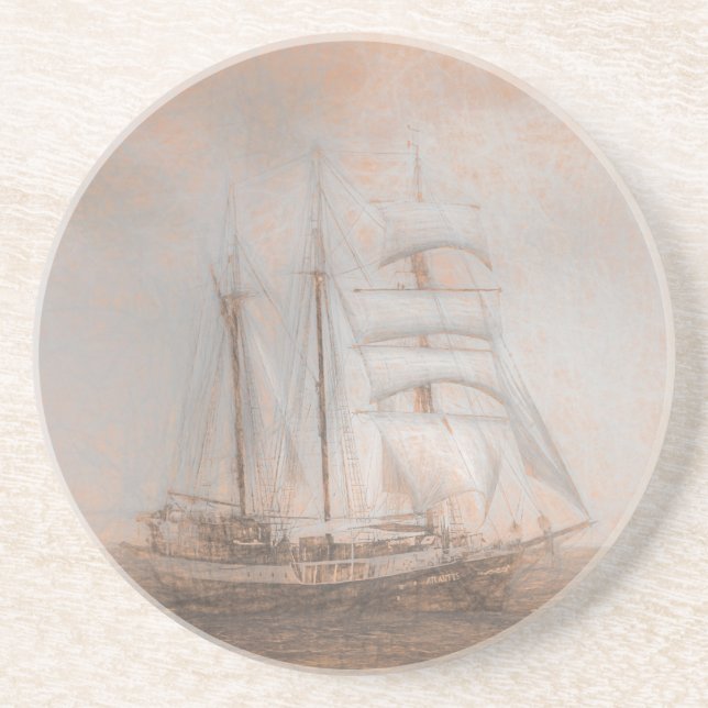 Atlantis Sailing Ship da Vinci Coaster (Front)