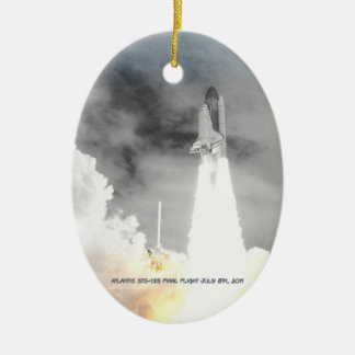 Atlantis Space Shuttle STS-135 Last Flight Ceramic Ornament