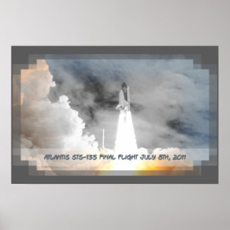 Atlantis Space Shuttle STS-135 Last Flight Poster