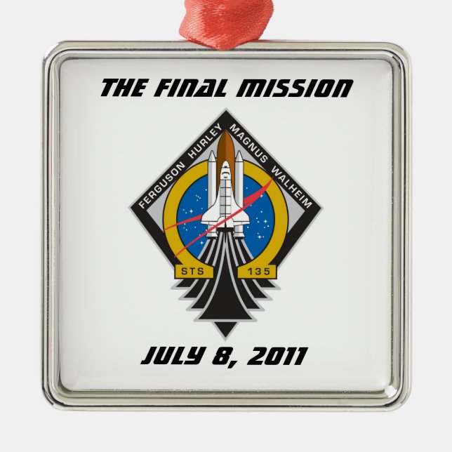 Atlantis STS-135 "The Final Mission" Ornament (Front)
