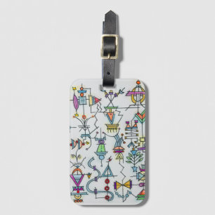 Atlantis Two-Whimsical Abstract Art Luggage Tag