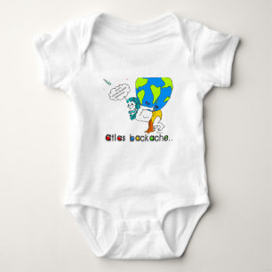 Atlas Backache-Light Background Text Baby Bodysuit