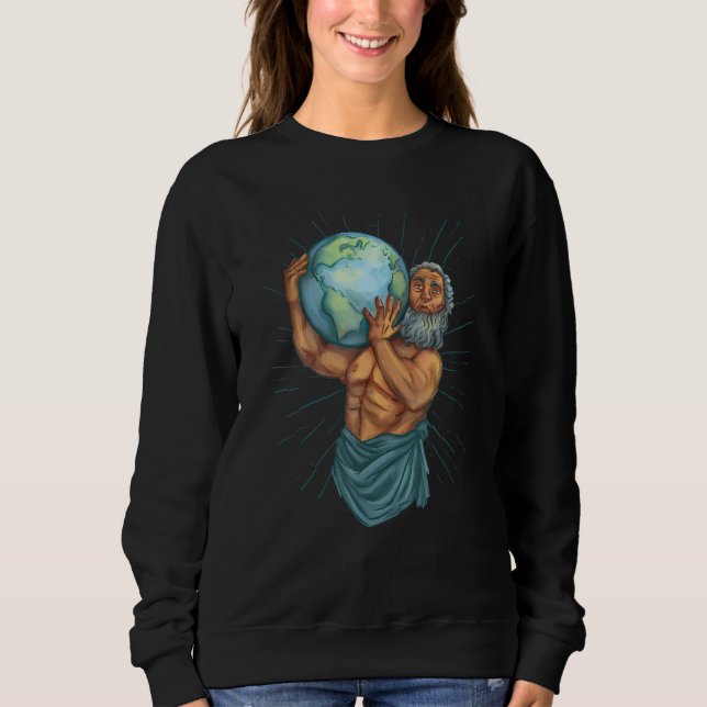 Atlas Carrying Wold Greek Mythology Sweatshirt (Front)