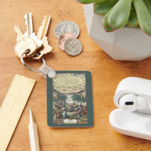 Atlas Coelestis by Doppelmaier, Vintage Astronomy Key Ring