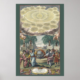 Atlas Coelestis by Doppelmaier, Vintage Astronomy Poster