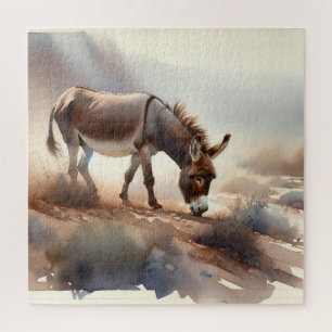 Atlas Donkey AREF409 - Watercolor Jigsaw Puzzle