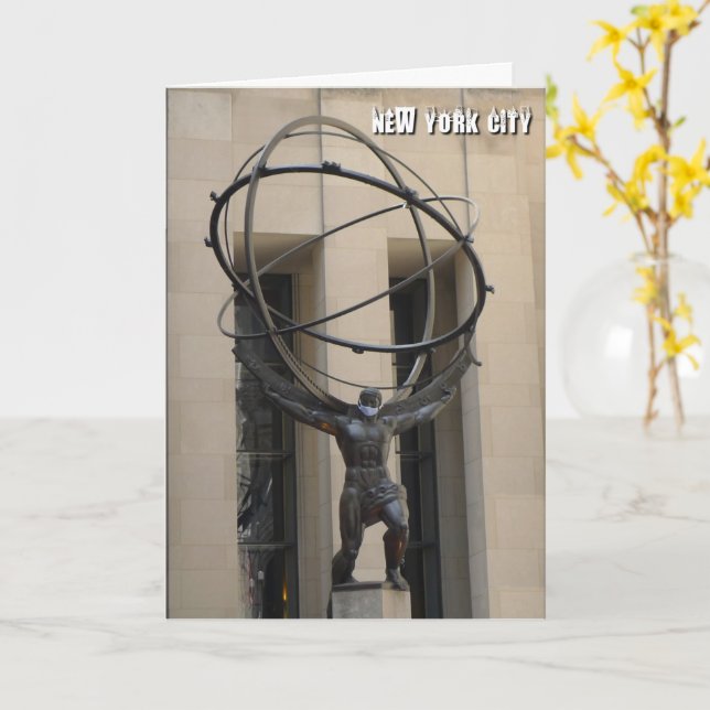 Atlas Holding the Heavens - card (Yellow Flower)