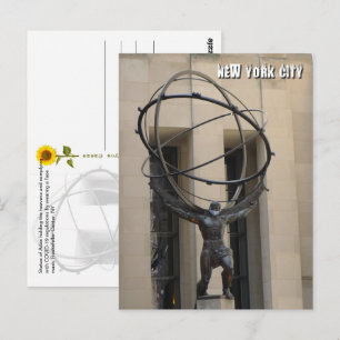 Atlas Holding the Heavens - NYC V postcard