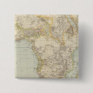 Atlas Map of Africa 15 Cm Square Badge