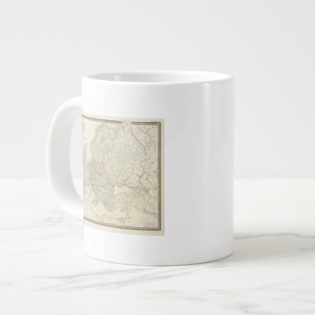 Atlas Map of Europe Large Coffee Mug (Front Left)
