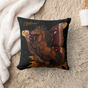 Atlas Moth Fairy Horse Cushion