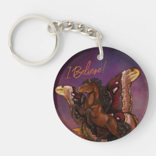 Atlas Moth Fairy Horse  Key Ring