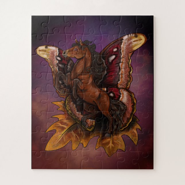 Atlas Moth Fairy Horse  Poster Jigsaw Puzzle (Vertical)
