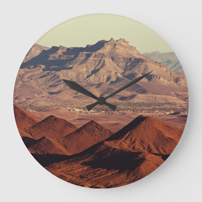 Atlas Mountain Landscapes Morocco Scenery Large Clock (Front)