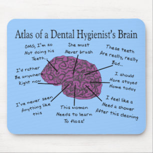 Atlas of a Dental Hygienist's Brain Mouse Pad