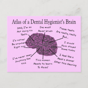 Atlas of a Dental Hygienist's Brain Postcard